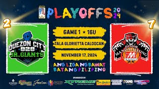 JUNIOR MPBL SEASON 2 PLAYOFFS | Quezon City vs Mandaluyong | 16U | November 17, 2024