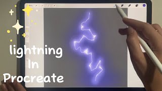 How to draw lightning in procreate