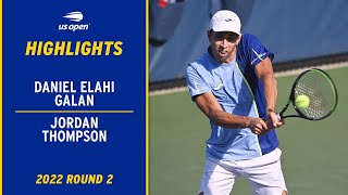 Daniel Elahi Galan vs. Jordan Thompson Highlights | 2022 US Open Round 2