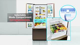 Hitachi 3 door French Bottom Freezer Demo Video