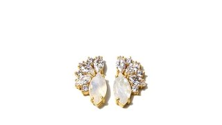 Kanupriya Moonstone and CZ 24K GoldPlated Earrings