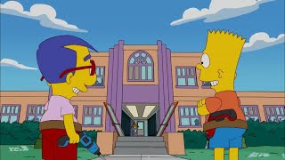 The Simpsons - Bart and Milhouse Destroy the School