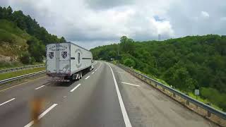 Driving on Interstate 77 through Entire State of Virginia in the mountains