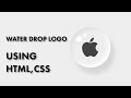 How to Build CSS Water Drop Logo Effect | Html, CSS Dropmorphism @profmuhammadshafiq