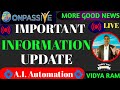 Onpassive Important Information Update All Founders || Vidya Ram Public Speaker