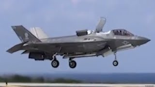 米海兵隊 F35Bステルス戦闘機の離着陸訓練を公開 伊江島