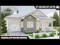 3 BEDROOMS | Bungalow House Design | 150 SQM. (1,614sqft) | 12.0 x 12.5 meters | 2 T&B And a Garage