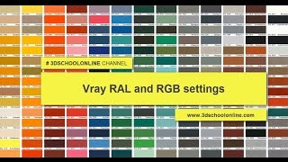 Vray RAL and RGB settings