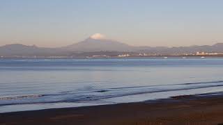 ２０２１年１１月１５日（月）／江ノ島～鵠沼海岸～富士山：快晴です。風は弱めで波はすねくらい。