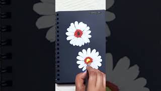 One Stroke Acrylic Flower Painting - Easiest Way to Paint Flowers #shorts #painting  #satisfying