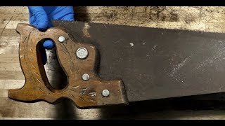 Disston Hand Saw Restoration (with extra ASMR scraping)