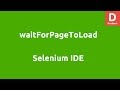 Selenium IDE waitForPageToLoad