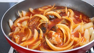 Canned sardine with onion