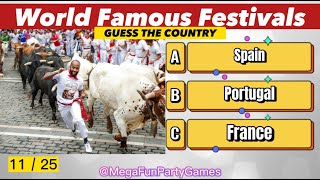 Guess the Counrty by the Festival | World Famous Festival  Quiz