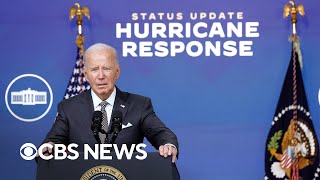 Biden gives update on federal response to Hurricanes Milton and Helene | video