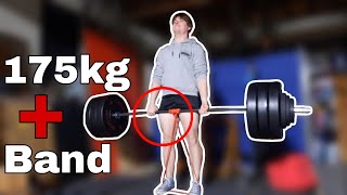 175kg/385lb Deadlift + Red Band (7kg-15kg)