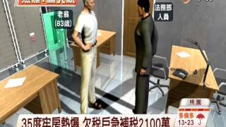 【中視新聞】不怕坐牢?35度熱爆 急吐欠稅2100萬 20140715