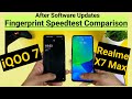 iQOO 7 vs Realme X7 Max Speedtest Fingerprint Unlock comparison which is faster🔥🔥🔥