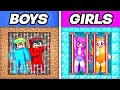 BOYS vs GIRLS SECURITY PRISON House Build Challenge In Minecraft!