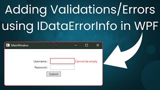 Showing Validation/Errors in C# WPF using IDataErrorInfo