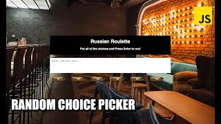 Random Choice Picker JavaScript Tutorial | How to make Random Picker?