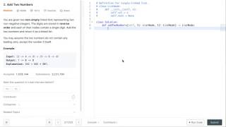 Amazon Coding Interview Question: Add Two Numbers