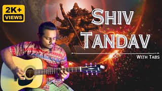 SHIV TANDAV Stotram Guitar Cover With TABS For Beginners | Rajak's Guitar Cover #shiv