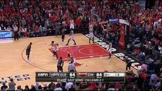 LeBron James' amazing game-winning buzzer-beater vs Bulls in Game 4!! (2015 NBA Playoffs)