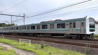 534M E501系K703編成 普通 水戸行 常磐線 南中郷～高萩間 通過 0805-04