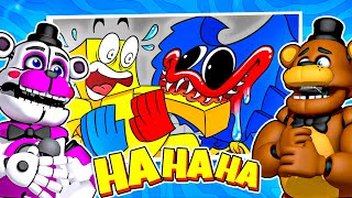 Freddy and Funtime Freddy REACT to HUGGY WUGGY vs PRO PLAYER?! - Zamination Animation