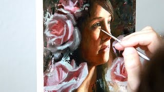 Oil Painting Time Lapse | Ghost Rose Portrait