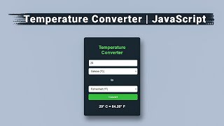 Build a Temperature Converter with JavaScript – Coding Tutorial | mzcode01 #javascriptprojects