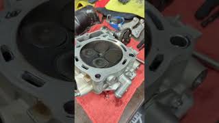 2022 CRF450RX Top end teardown to find the cause of coolant intrusion and smoking.