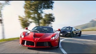 LaFerrari vs McLaren P1: hybrid supercar twin test review (2014)