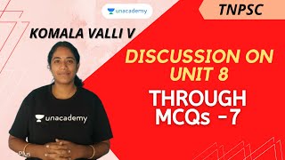 Discussion on unit 8 through MCQ - 7 | TNPSC | Komala Valli V