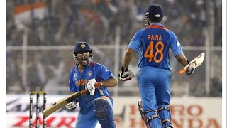 India Vs Australia 🏏 Cricket Match YuvrajSingh and Suresh Raina Best Cricket Action...