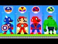 Super Mario Bros but. Mario Meet The AVENGERS Powerups| Game Animation