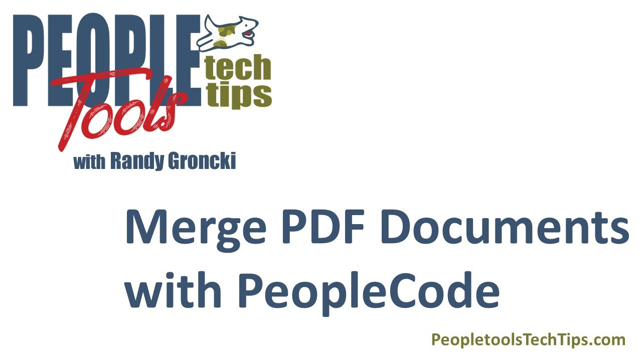 Merge Pdf Documents With Peoplecode Youtube