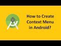 Context Menu | Android