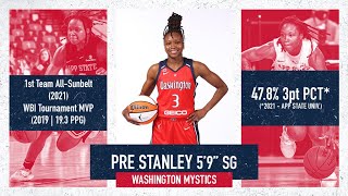 Pre Stanley(5'9 Combo Guard)-Washington Mystics, App St 1st Team All Sunbelt(2021)-15.7PPG,47.8% 3PF