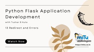 Flask Application Development: 13 Redirect and Errors