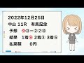 【jra】12月25日中央競馬　中山・阪神　予想結果の的中率・回収率