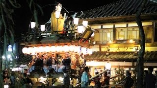 曳き別れ後、小野川沿いを曳かれ行く山車クレクション　佐原の大祭　秋祭り2016　中日