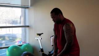 Hit Richards of CALISTHENICS KINGZ trains  Busta Rhymes