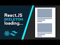 How to Create a Loading Skeleton in ReactJS with Tailwind CSS #loading