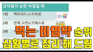 먹는 비염약, 3가지 상황별 추천순위 정리 해 드립니다.