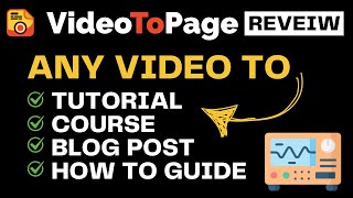 VideoToPage Review: This AI Tool Turns Videos Into Powerful Content in Minutes!