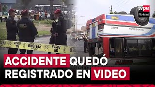 Cámaras graban volcadura de cúster que dejó tres muertos en San Martín de Porres