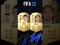 Toni Kroos VS Luka Modric in Fifa History 😱🔥 FIFA 17 - FIFA 22 #fifa #fifa22 #shorts