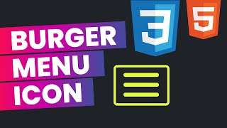 Custom Burger Menu Icon in HTML CSS | Mobile Navigation Menu Icon in HTML CSS